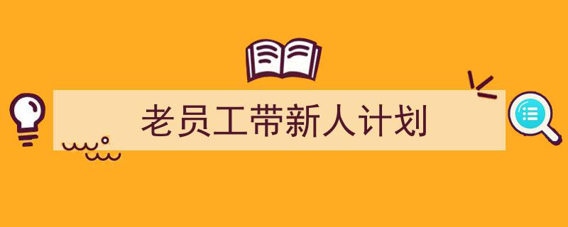 3招搞定《老员工带新人计划》写作。（精选5篇）"/