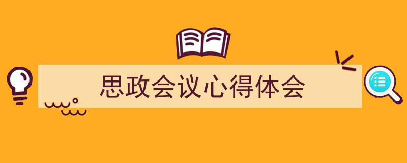 手把手教你写《思政会议心得体会》,(精选5篇)"/