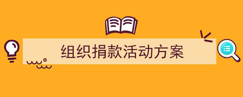 一篇文章轻松搞定《组织捐款活动方案》的写作。(精选5篇)"/
