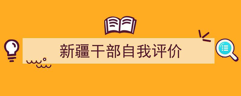 手把手教你写《新疆干部自我评价》,（精选5篇）"/
