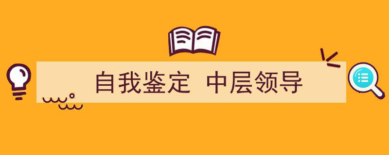 3招搞定《自我鉴定