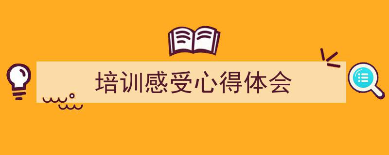 一篇文章轻松搞定《培训感受心得体会》的写作。(精选5篇)"/