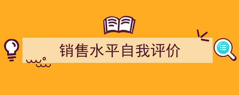 一篇文章轻松搞定《销售水平自我评价》的写作。（精选5篇）"/