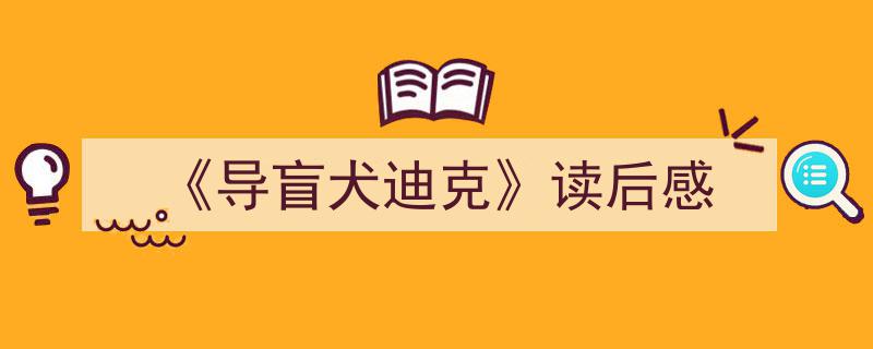3招搞定《《导盲犬迪克》读后感》写作。（精选5篇）"/
