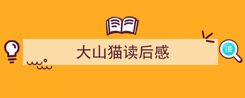 格策美文教你学写《大山猫读后感》小技巧（精选5篇）"/