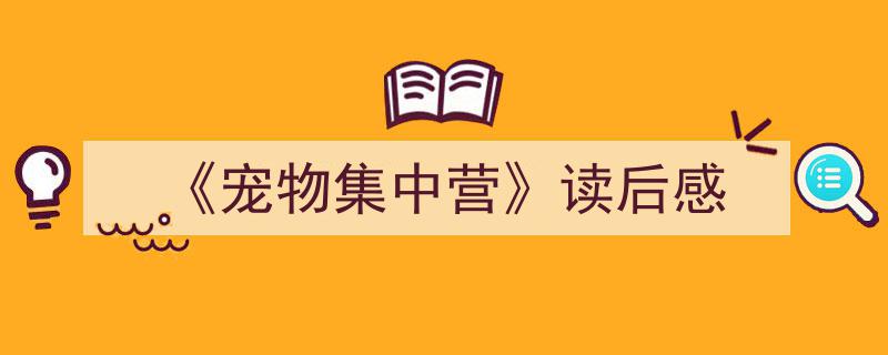 《宠物集中营》读后感如何写我教你。（精选5篇）"/