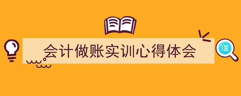 写作《会计做账实训心得体会》小技巧请记住这五点。（精选5篇）"/